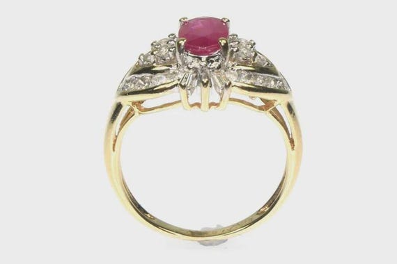 14k Ruby and Diamond Ring - image 3