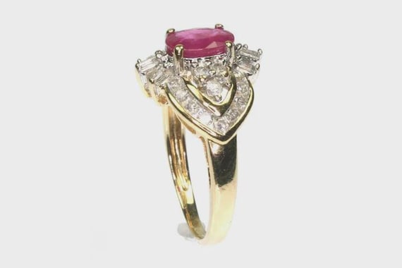 14k Ruby and Diamond Ring - image 2