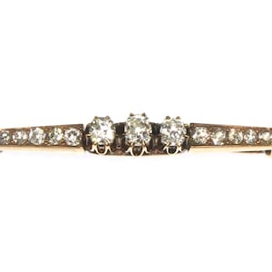 14k Victorian Old Mine cut Diamond Pin