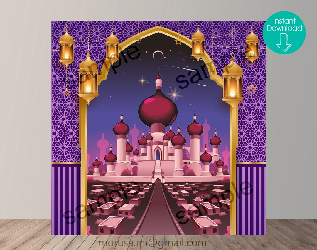 Arabian Nights, Sultans Palace, 8' X 8', Printable, Backdrop, Not