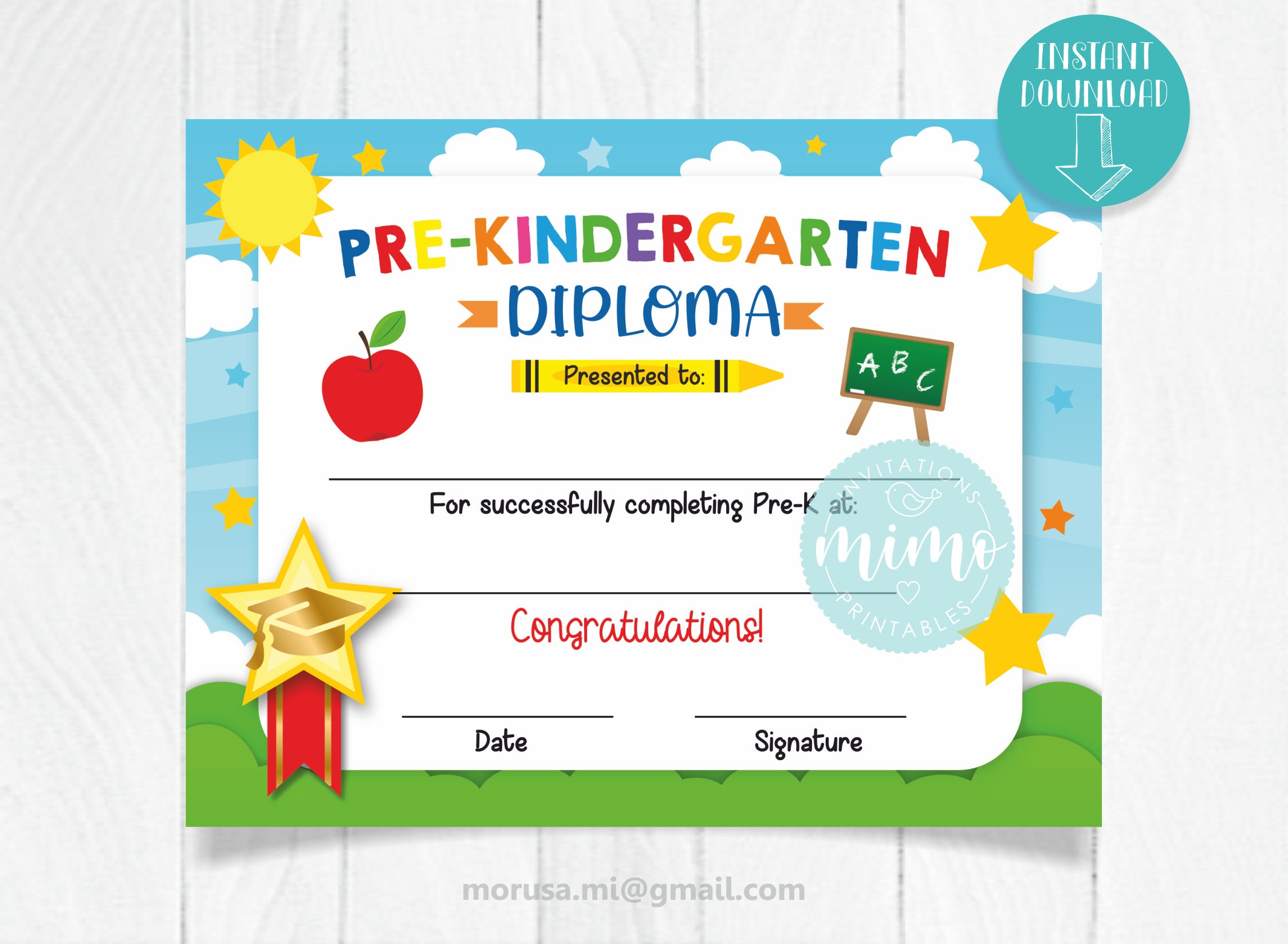 Prek Diploma Printable Prek Diploma Printable