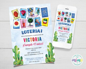 Digital Loteria Themed Birthday Invitation - Etsy