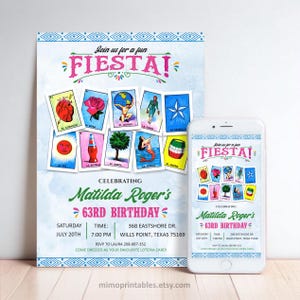 Lotería Fiesta-uitnodiging | Thema loteríakaarten | Niet-bewerkbaar | Personalisatie vereist | Verkrijgbaar in afdrukbaar en digitaal formaat