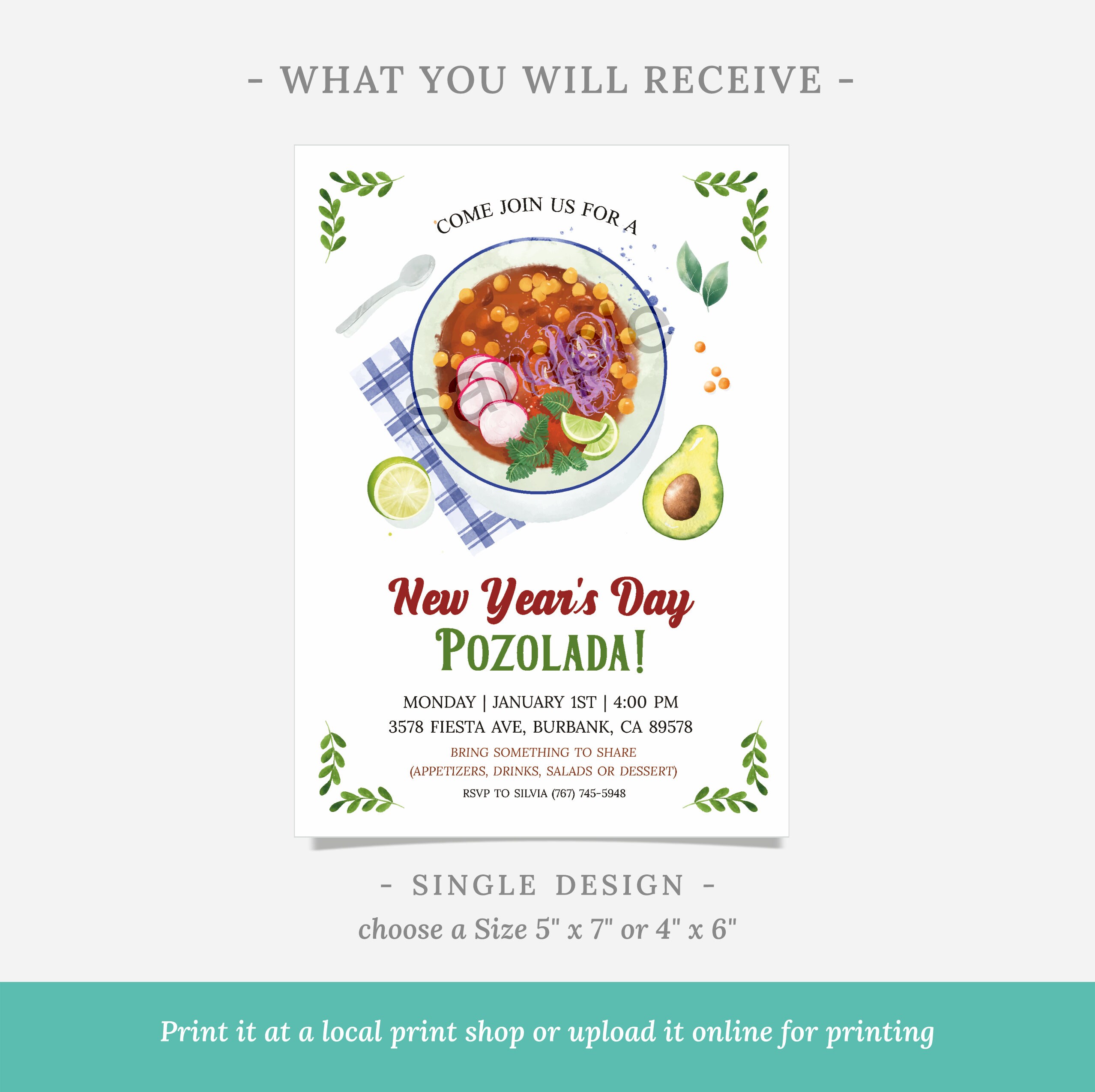 Mosada Invitation Pozolada Invitation | Mexican Fiesta - Family Gathering | Needs ...