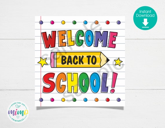 2 Circle Tags - Welcome Back to School