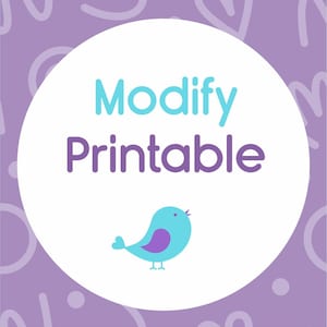Modifications apportées à toute version imprimable de ma boutique - Veuillez me contacter avant de passer commande.