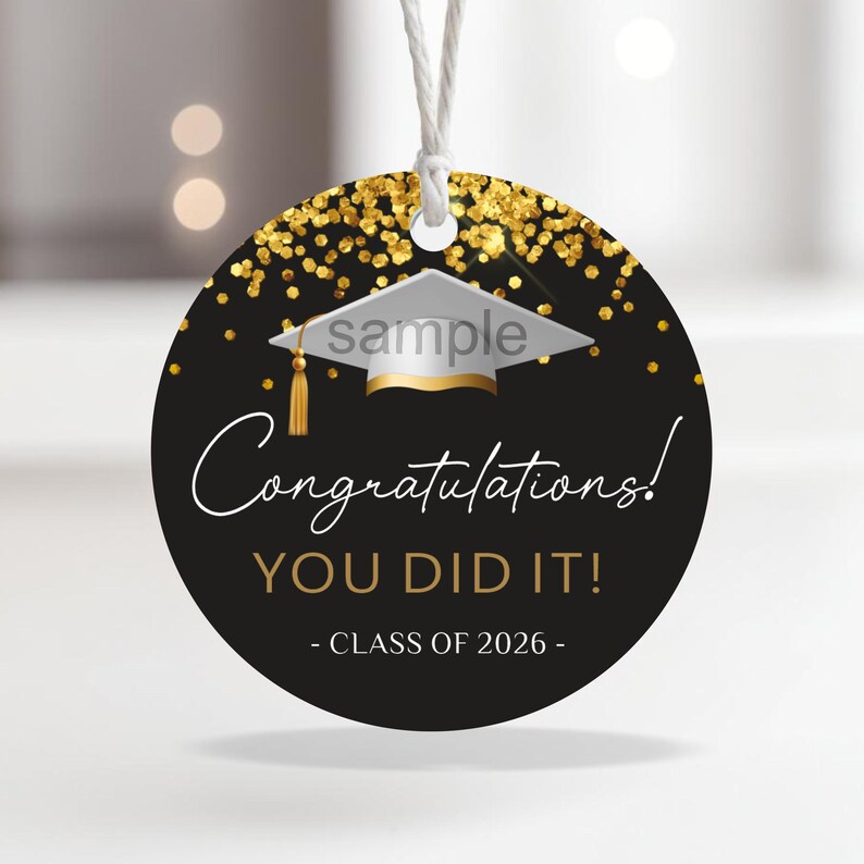 Graduation Gift Tag | Congratulations You Did It! Class of 2026 ...