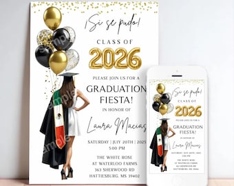 Invitación de graduación mexicana: Generación 2026 (Descarga digital)