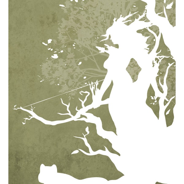 Melandru: Guild Wars Minimalistic 11 x 17 Gods of Tyria Print