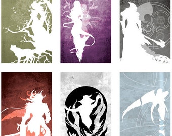 Guild Wars Minimalistic 11 x 17 Gods of Tyria Prints: Full set of all six,