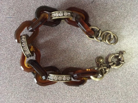 J Crew Vintage Faux Tortoise Necklace and Bracelet - image 4