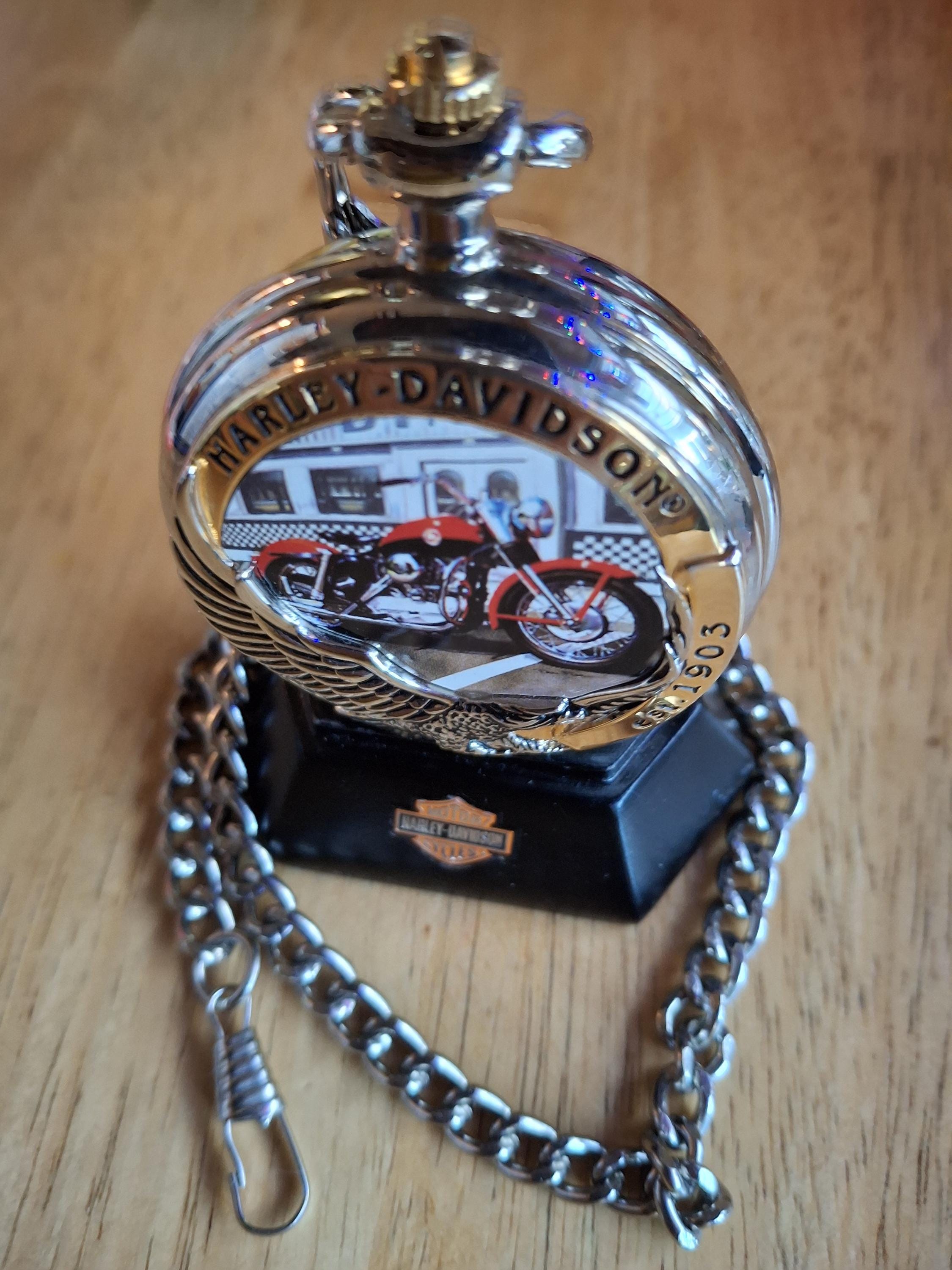 Harley Davidson 1957 Sportster Pocket Watch Franklin Mint New