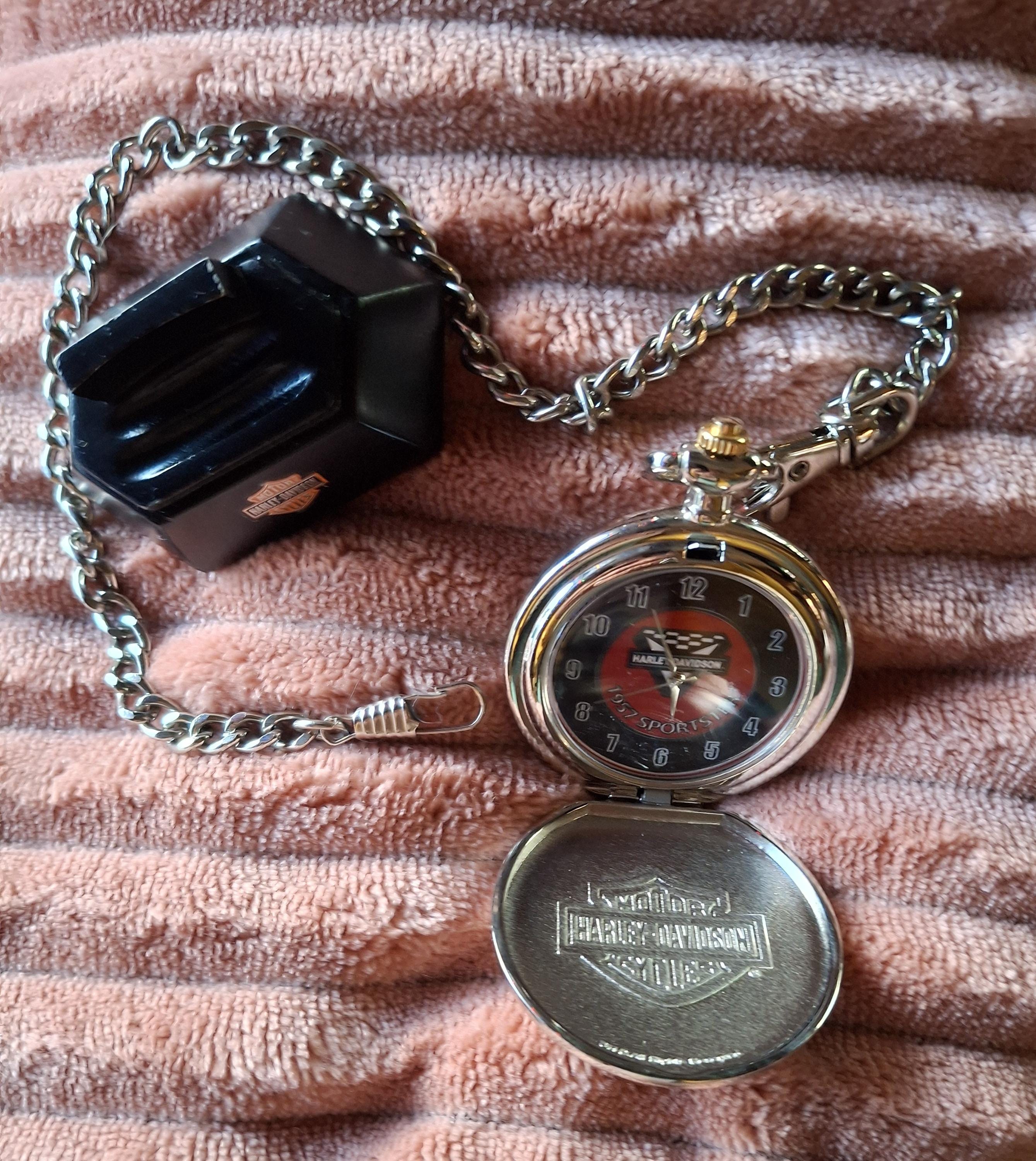 Harley Davidson 1957 Sportster Pocket Watch Franklin Mint New
