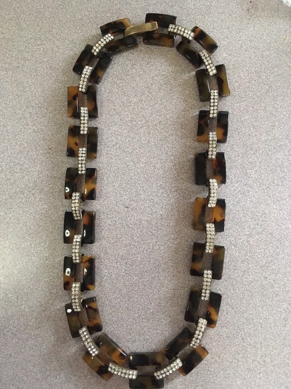 J Crew Vintage Faux Tortoise Necklace and Bracelet - image 3