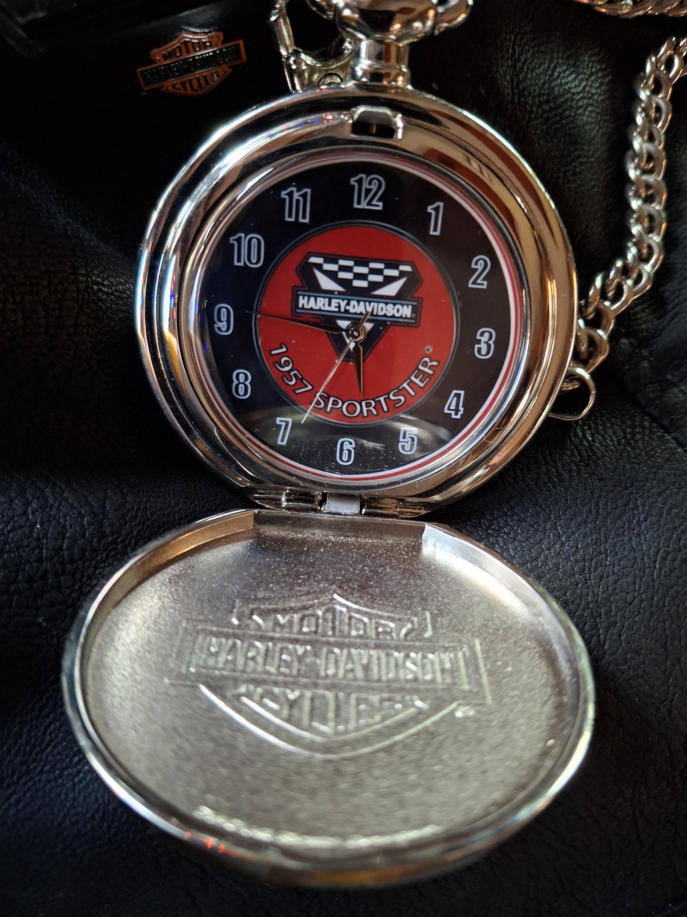 Harley Davidson 1957 Sportster Pocket Watch Franklin Mint New