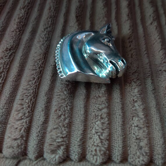 Horsehead Sterling Belt Buckle Vintage Collectibl… - image 3