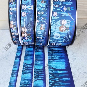 Supernatural - Double side Ribbon Print - 3 widths 7/8, 1.5&quot; or 3&quot; - US Designer Printed Ribbon - 1yd - Halloween