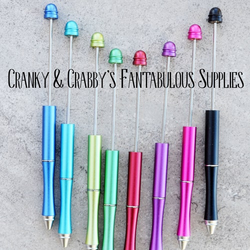 Metallic Beadable Metal Pen Blank Add Beads Pen 8 Colors Etsy