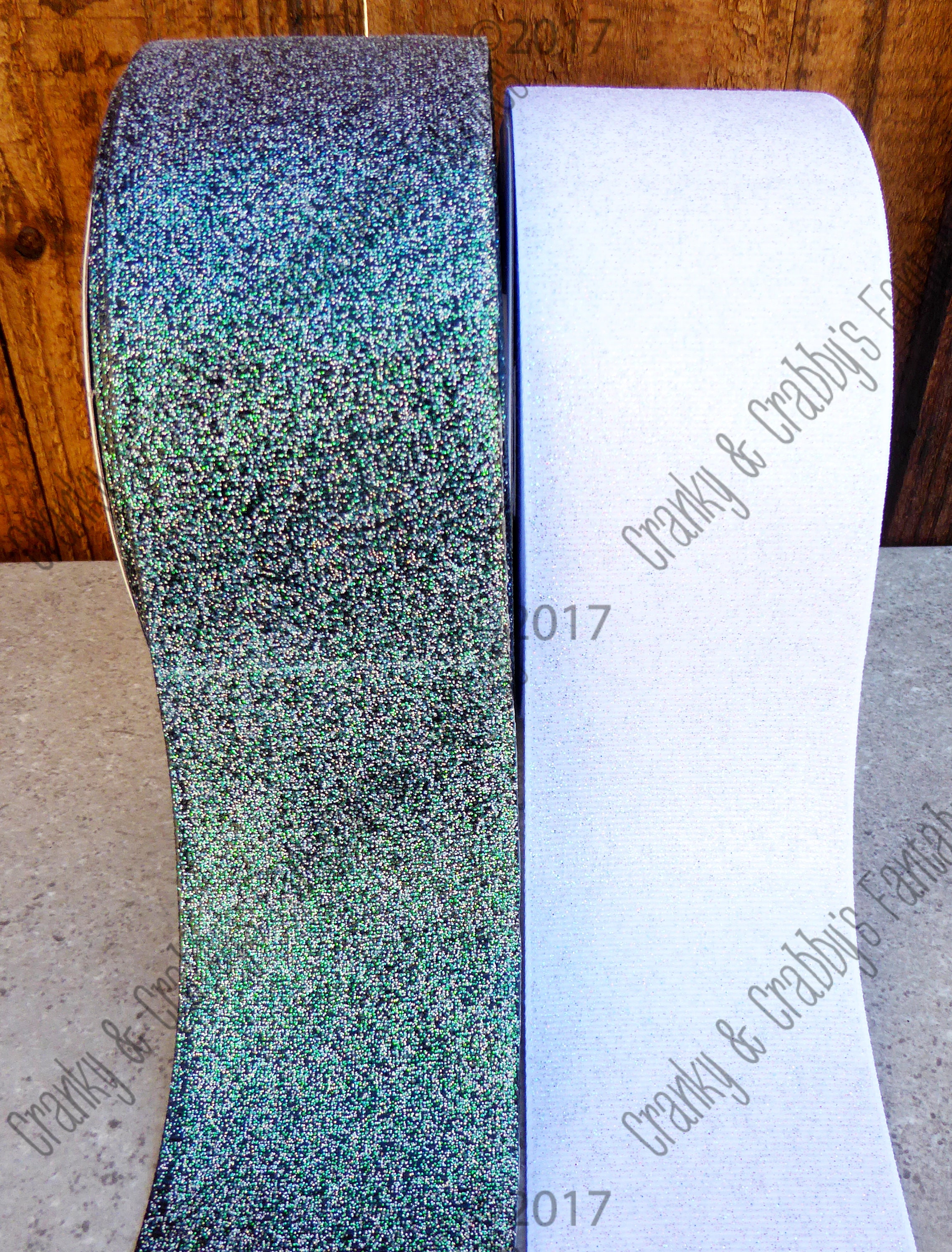Light O Rama Cosmic Color Ribbon Black or White Cosmic Glitter Ribbon - Soft and Flexible - 1 Yd - 2.25 ...