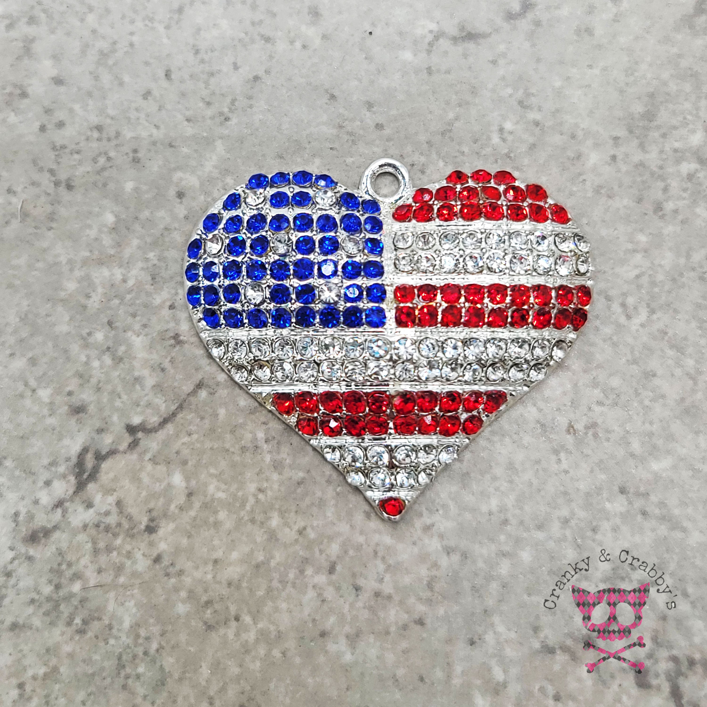 Pendentif Drapeau Des États-Unis Collier 18" Ou 24 Pouces Étoiles Et