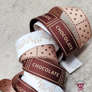 Cinta Smores apilable de 7/8 in - Serigrafía - Cinta de diseño de lote pequeño de USDR - Impresión de un solo lado - Se vende cortada a medida - Camping