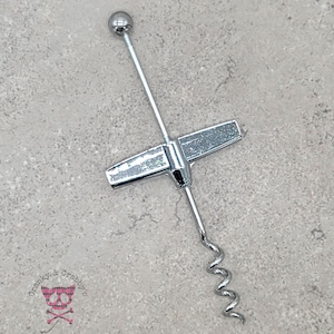 Beadable Cork Screw Blank - Add beads  -  - Fit bead with 2.0mm hole or larger - Wine Bottle Opener