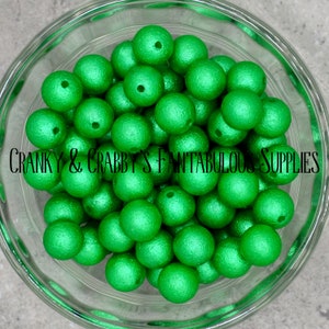 12mm Crinkle Pearl EMERALD  -  Set of 20 - Chunky Necklaces - Wrinkle Pearl