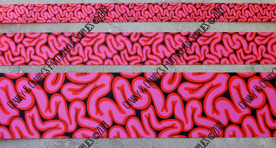 Brain Print Ribbon Zombie Brains Heatset Ribbon - US Designer Printed Ribbon - Horror ...