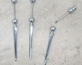 v Beadable Blanks - Letter Opener - Silver - Add beads  - Fit bead with 1.75mm hole or larger