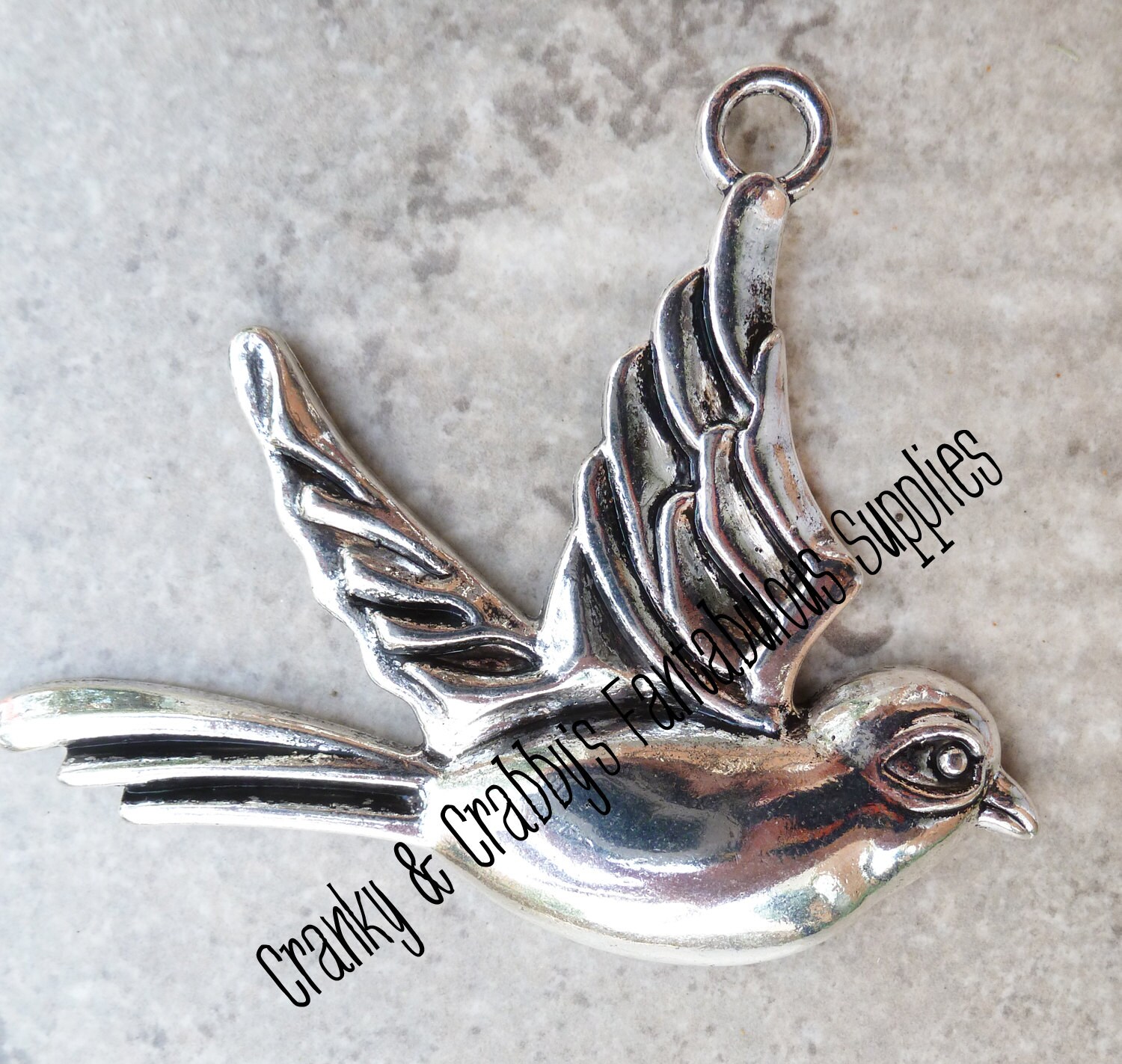 Gorrión de plata 50mm x 60mm colgante de plata | Etsy