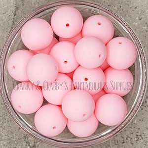 20mm Spring Frosted Solid ROSA - Collane robuste - Set di 10 - Finitura gesso