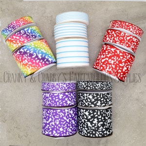 Ribbon Composition Notebook  - Back to School - US Designer Printed Ribbon -  1yd - 3 sizes 7/8, 1.5, and 3 inch