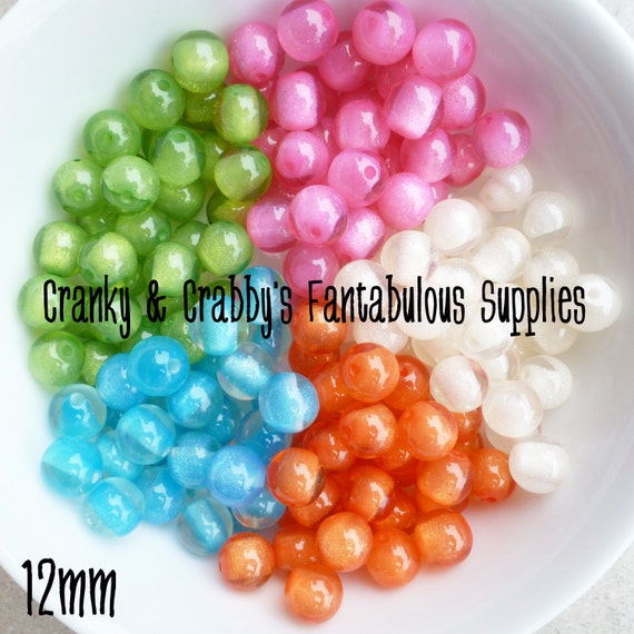 Solid Gumball Bead Set - 6 Solid Gumball Bead Set - 6
