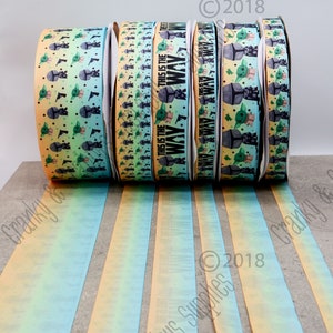 This Is The Way - US Designer Ribbon - Space, Child - 3 sizes - Double sided - 1 yd