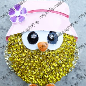 ORIGINAL Custom Design Chickie Enamel and Rhinestone Pendant -  53mm x 42mm - Alice in Wonderland