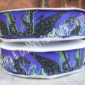 7/8" Dark Fairy Tale Maleficent Inspired - Dragon - Purple or Shocking