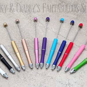 DIY Beadable Pens, Metal Pens, for Chunky Bubblegum Beads, Pen