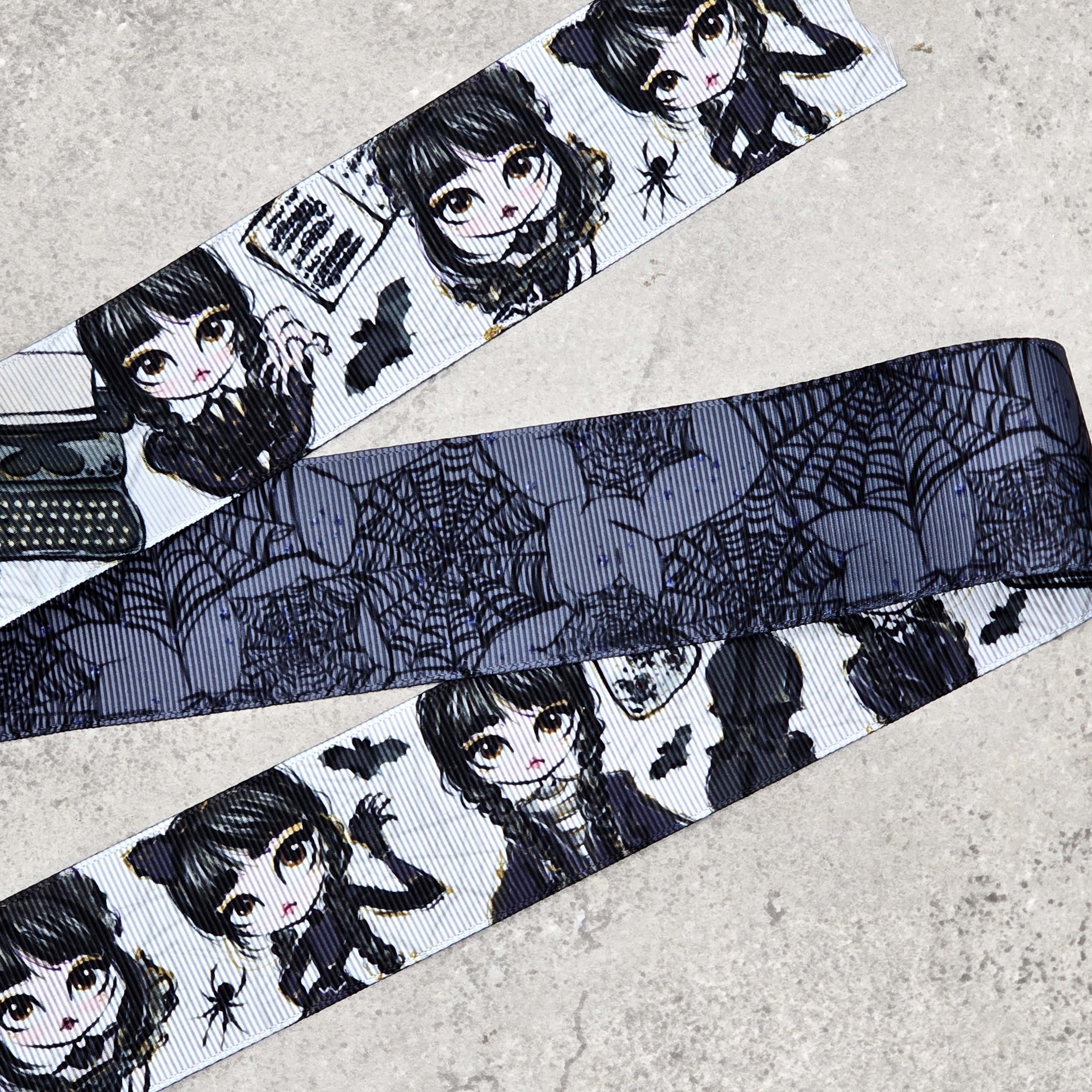 V 7/8 Inch or 1.5 Inch Goth Girls Ribbon - US Designer Printed Ribbon ...