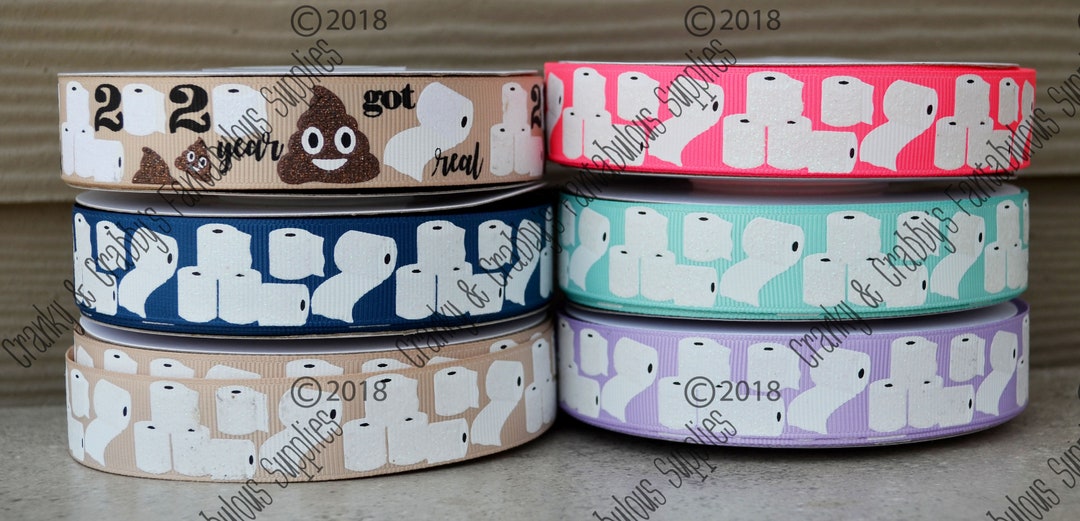 Toilet Paper Ribbon 2020 the Year Poop Got Real US Designer Printed ...