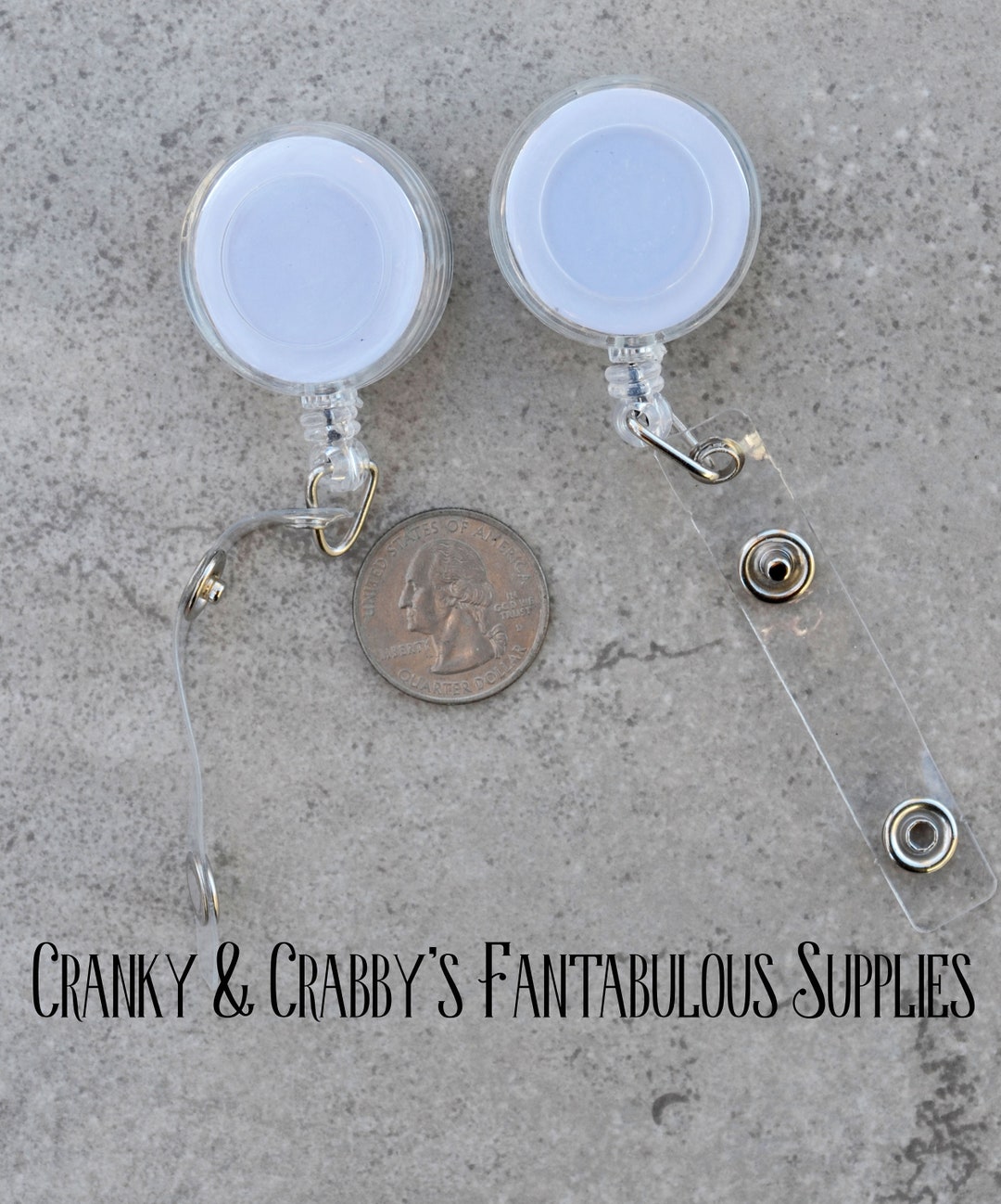 CLEAR Plastic Clipon Retractable Badge Holder 84mm X 31mm X Etsy