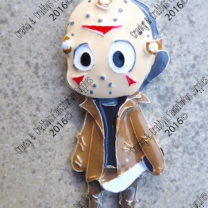 Jason Pendant - Evil Doll - 60mm x 25mm - Friday 13th- Voorhese - Pendant, Charm for Key chain, chunky necklace and more