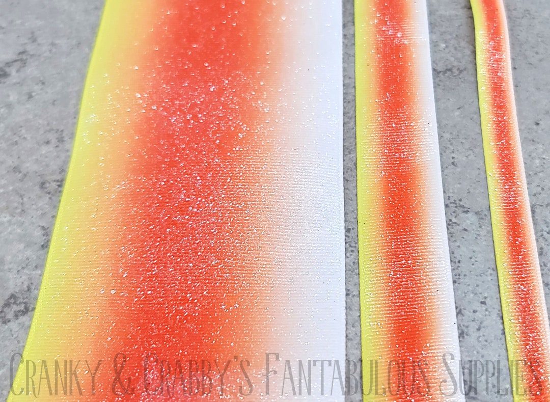 I Candy Corn Ombre Frosted Ribbon- US Designer Printed Ribbon - 1yd - 3 ...
