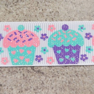 I 7/8 zoll Cupcakes Band - Siebdruck - USDR Designer Schleife für kleine Chargen - Einseitiger Druck - Meterware - Camping, Sommer