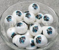 I 20mm Western Native American Headdress Printed Pearl -  Chunky Necklaces - Set of 10 -