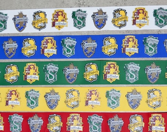 v 1,5 inch op Boy Wizard geïnspireerde toppen - Amerikaans designer gedrukt lint - 1 m - glitter - rood, geel, blauw, groen of wit