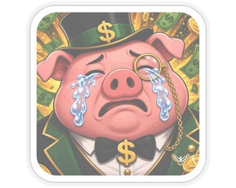 Pegatina de PocaPeace Monocle Pig