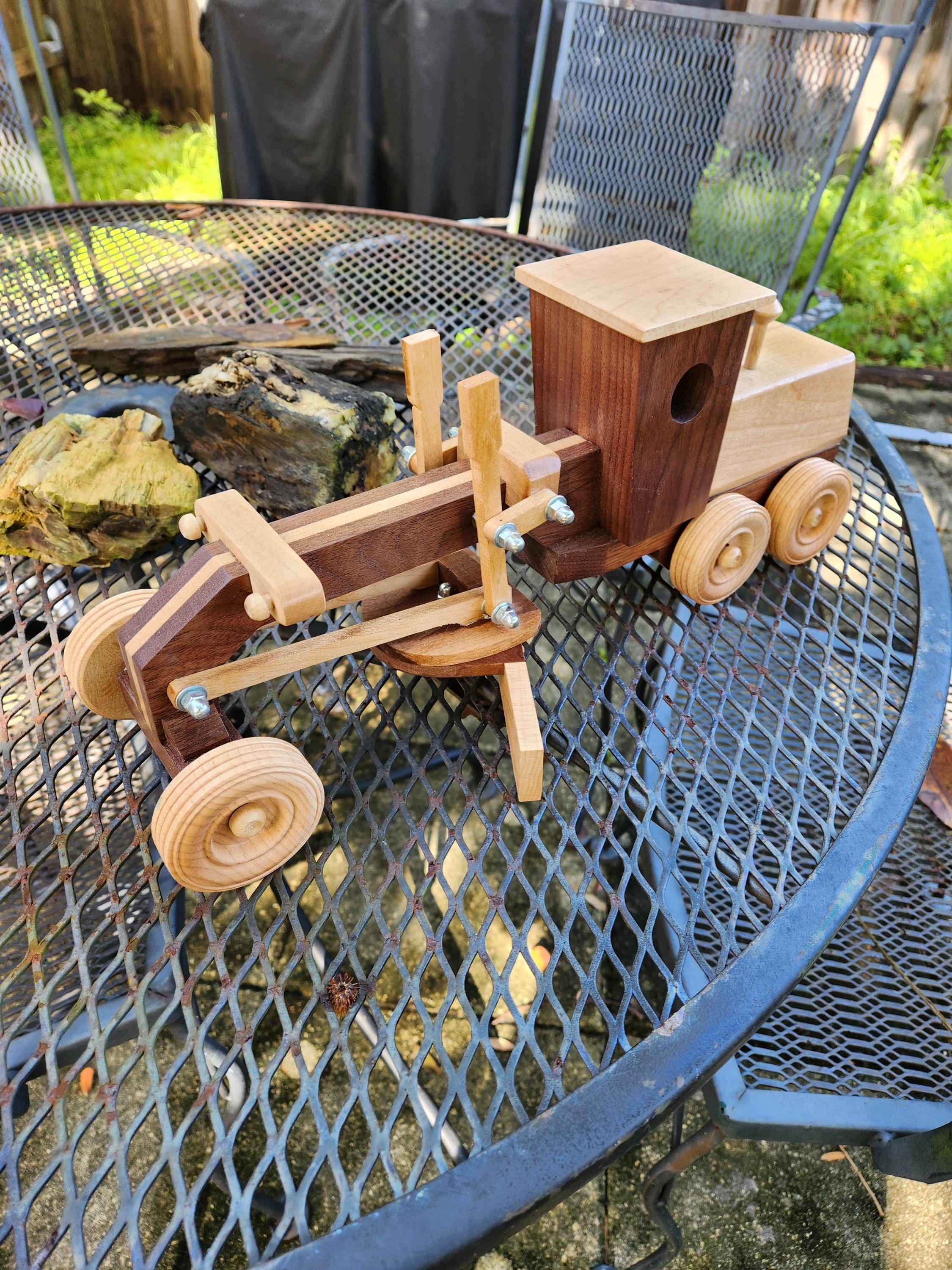 Wooden Toy Construction Grade Grader Handmade. - Etsy