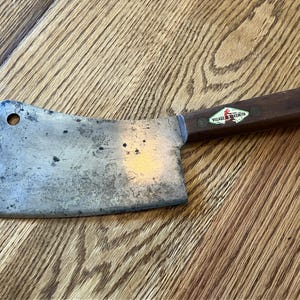 Village Blacksmith Meat Cleaver - Watertown, Wiss. - 7&quot; Blade