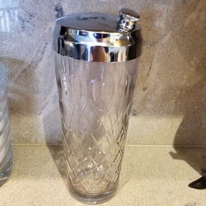 Made in italy C.1966 Glass Cocktail ShakerDrink Mixer Per Alimenti