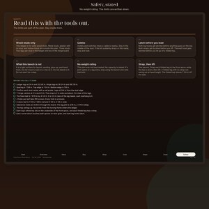 Fold-Down Shop Bench | Wall Folding PDF Plan with Cut List and Stud Notes image 8
